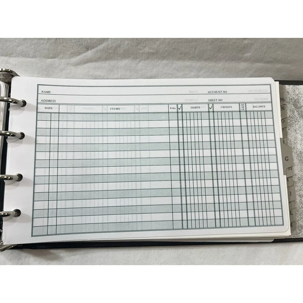 Vintage Stuart Hall Executive 4 Ring Ledger Binder Alpha Dividers Accounting